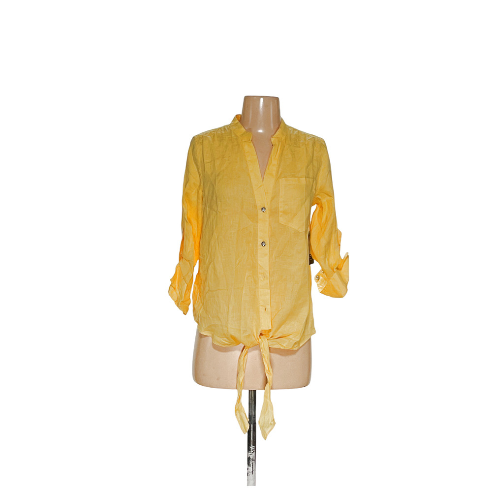 Inc Intl Concepts Yellow Button-Up Top - Size 2 - image 1